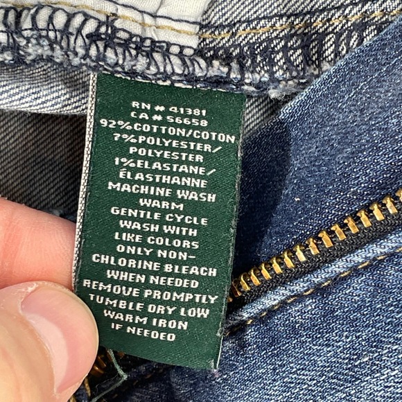 Lauren Ralph Lauren Blue Premier Straight Jeans Womens Size 4 Stretch Denim - Picture 8 of 14